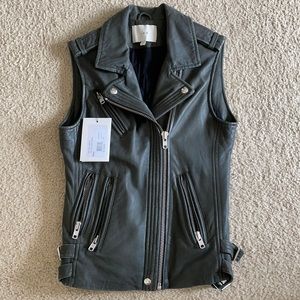 IRO Gray Leather Vest